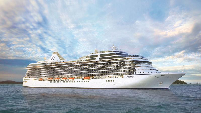 Exterior of Oceania Cruises' revamped Riviera ship