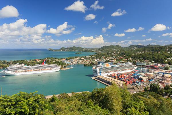 Carnival corporation and Royal Caribbean partner with Saint Lucia