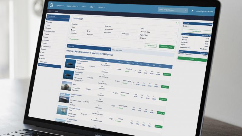 Cruise technology designed for travel agents and tour operators who sell cruise