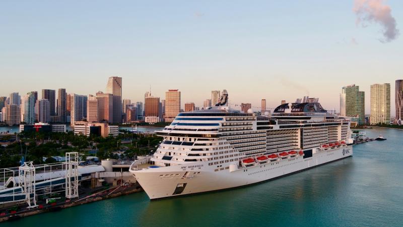 MSC Meraviglia has departed PortMiami, Florida, as MSC Cruises resumes sailings out of the US.