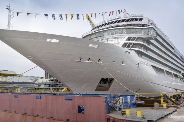 Viking holds float out ceremony for latest ocean ship Saturn