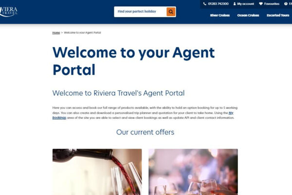 Riviera Travel website
