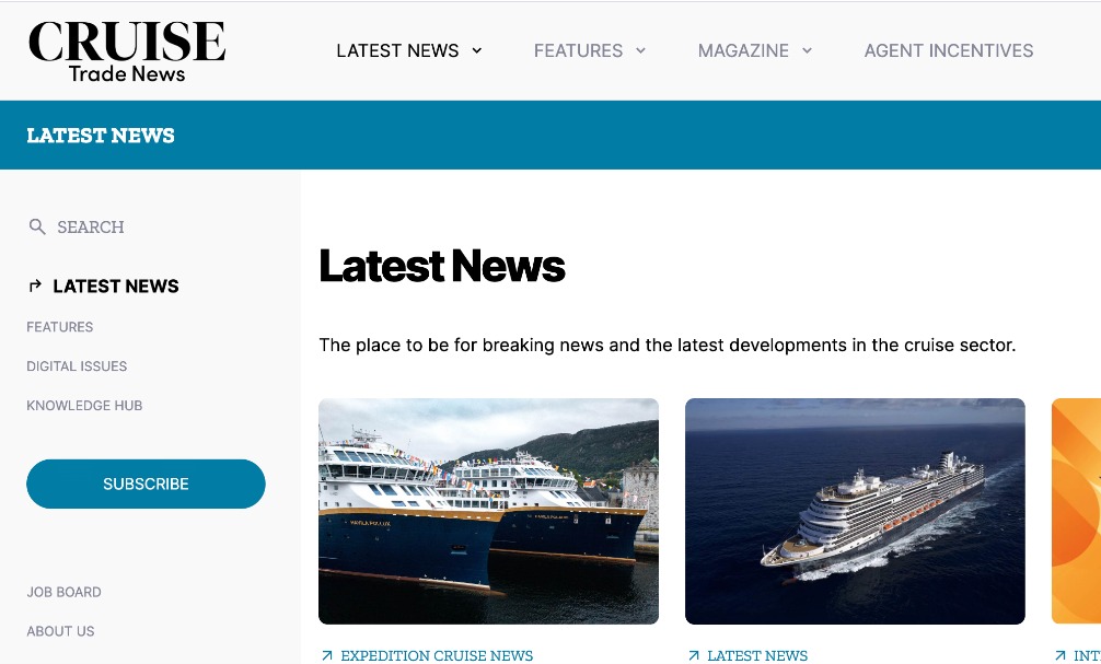 Cruise Trade News, new website